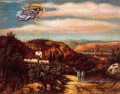 paysage avec la divinité Giorgio de Chirico surréalisme métaphysique